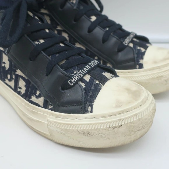 Christian Dior Walk'n' Sneakers Navy Oblique Technical Mesh Size 37.5 - Picture 2 of 11
